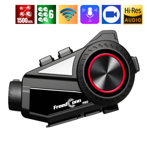 Freedcom R3 Pro R3 PRO V2 – Intercomunicador bluetooth con cámara para casco de moto ...